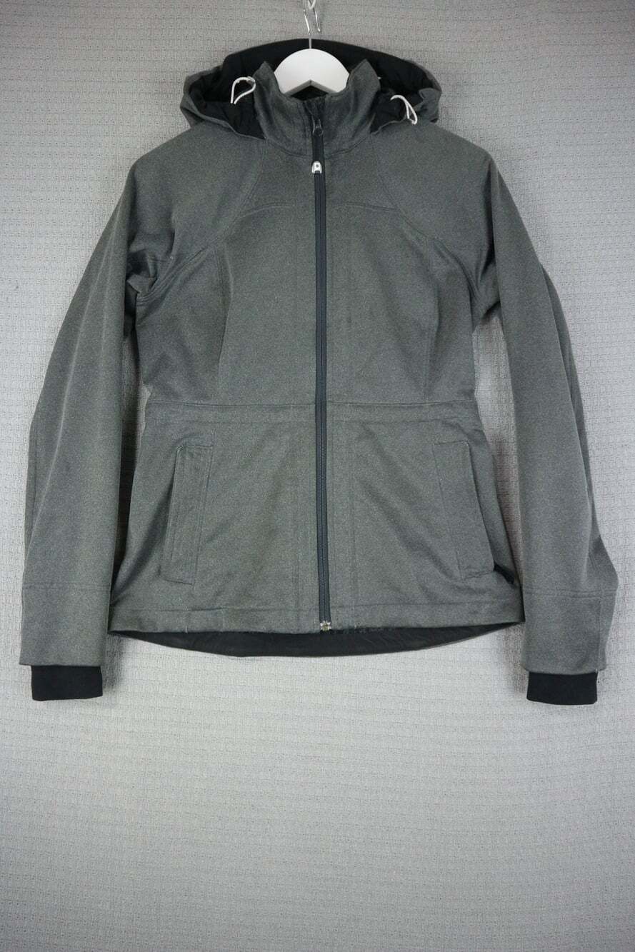 Lululemon Full Zip Hooded Softshell Jacket Gray Size Tag Missing (Fits XS/S)